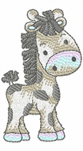 Raffi zebra standing embroidery design