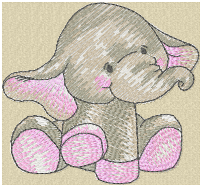 Ellie pink embroidery design for personalised baby quilt