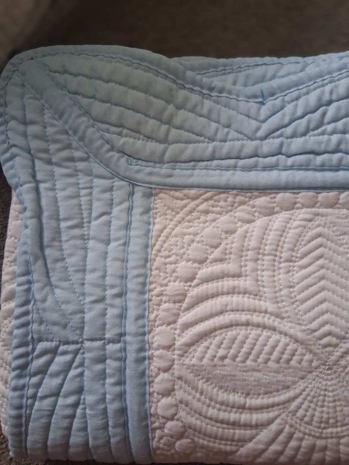 Personalised handmade baby quilt for newborn gift